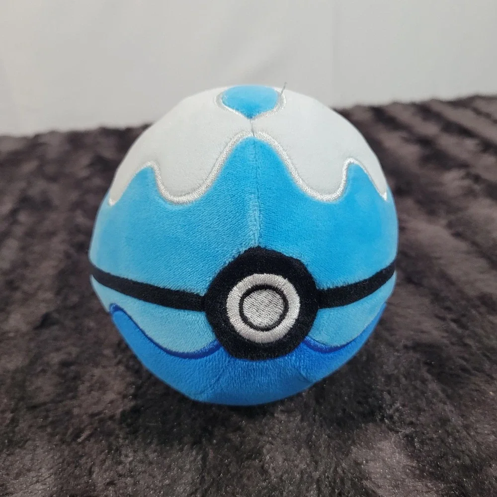 Pokemon Great Ball Plush Blue White Round Stuffed Toy 2024 Nintendo Official
